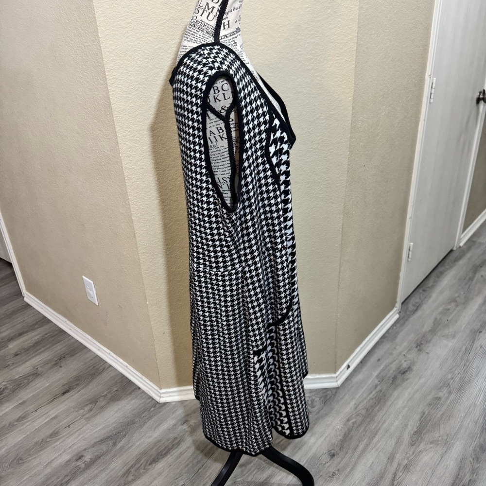 Lane Bryant Black and White Houndstooth Midi Dress - Picture 4 of 8